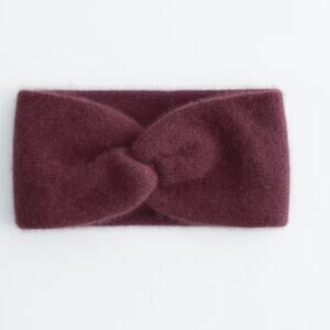 & Other Stories Burgundy Twist Front Cashmere Headband